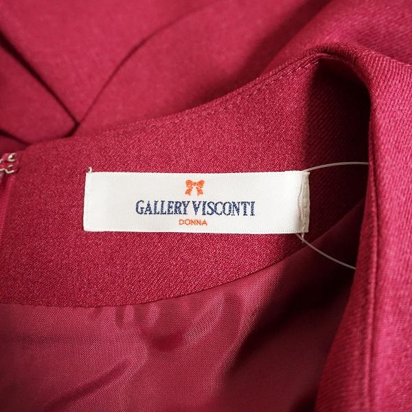 #anc ギャラリービスコンティ GALLERYVISCONTI ワンピース 2 赤紫 長袖 ウエストベルト シンプル 無地 レディース [913167] | ギャラリービスコンティ | 04