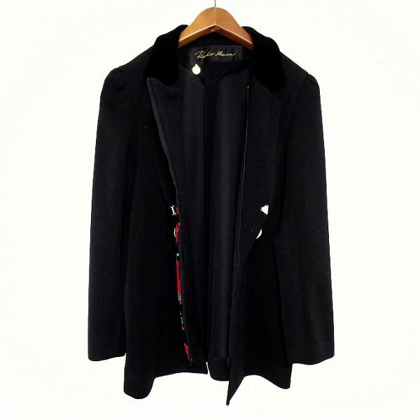 anc ミズレイコ MS.REIKO ジャケット 黒 赤 緑 刺繍 花 ジップアップ  