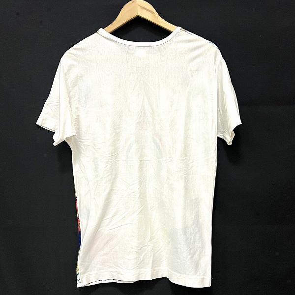 馬具デザイン●HERMES カットソー Tシャツ 総柄 ベルト ホワイト S相当 馬具デザイン○HERMES カットソー Tシャツ 総柄 ベルト ホワイト