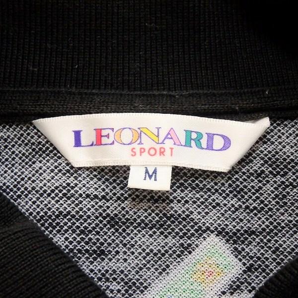snc レオナールスポーツ LEONARD SPORT ポロシャツ M 黒 マルチ