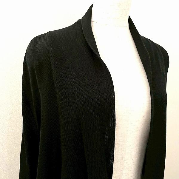 anc レオナール LEONARD カーディガン M 黒 ニット ロング 美品