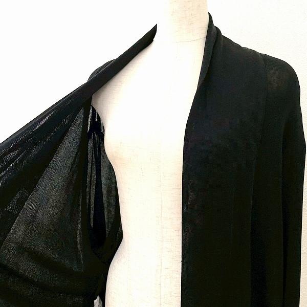 anc レオナール LEONARD カーディガン M 黒 ニット ロング 美品