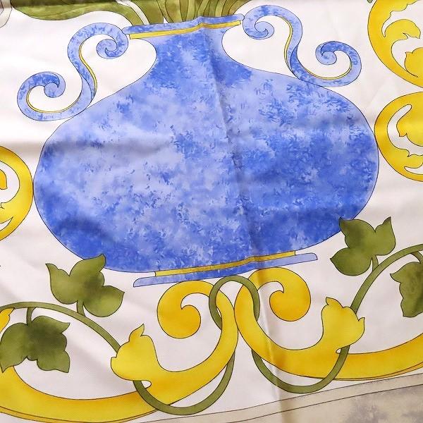 anzs ロエベ LOEWE スカーフ アイボリー マルチ 花柄 シルク