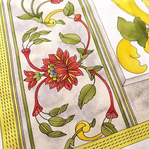 anzs ロエベ LOEWE スカーフ アイボリー マルチ 花柄 シルク