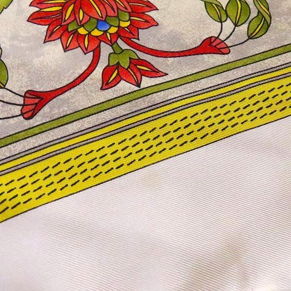 anzs ロエベ LOEWE スカーフ アイボリー マルチ 花柄 シルク