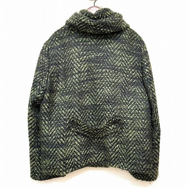 wnc ギャバジンKT Gabardine K.T コート 42 黒 カーキ ツイード 