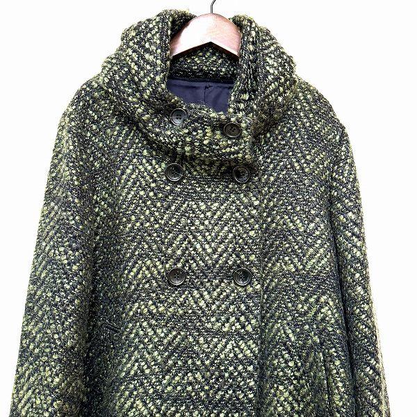 wnc ギャバジンKT Gabardine K.T コート 42 黒 カーキ ツイード 