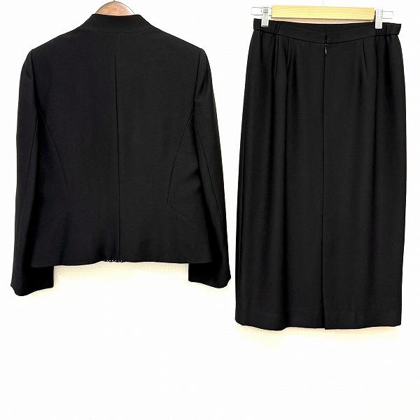 anc ジバンシィ GIVENCHY スカートスーツ 14 黒 スリーピース