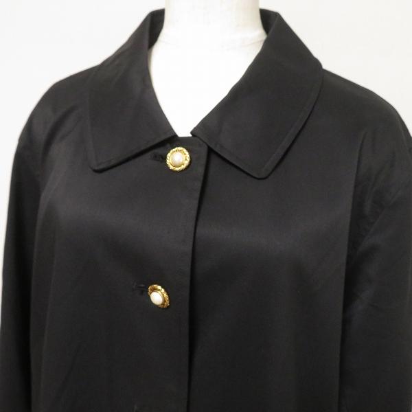 INGEBORG（インゲボルグ） #anc コート 黒 ステンカラー パールボタン
