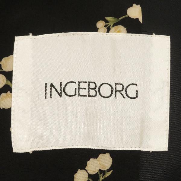 INGEBORG（インゲボルグ） #anc コート 黒 ステンカラー パールボタン