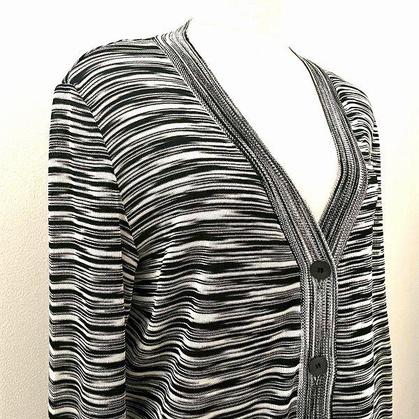 レディース MISSONI レース編みチュニック 半袖 黒白
