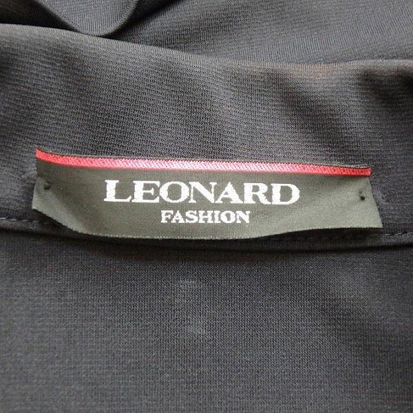 LEONARD #anc レオナール ジャケット L 濃紺 マルチ 柄 レディース 
