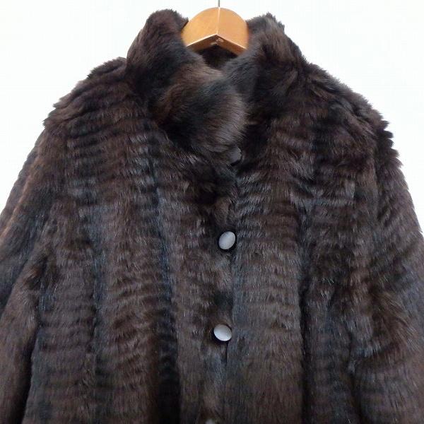 wnc レリアン Leilian コート 9 焦げ茶 黒 リバーシブル ハイネック