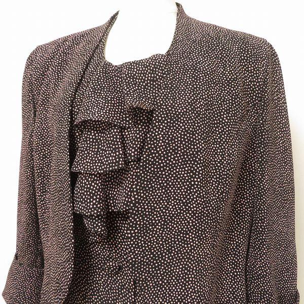 MODE SALON DE NOBUO NAKAMURA 総柄 長袖 ワンピース 11月13日 黒×白