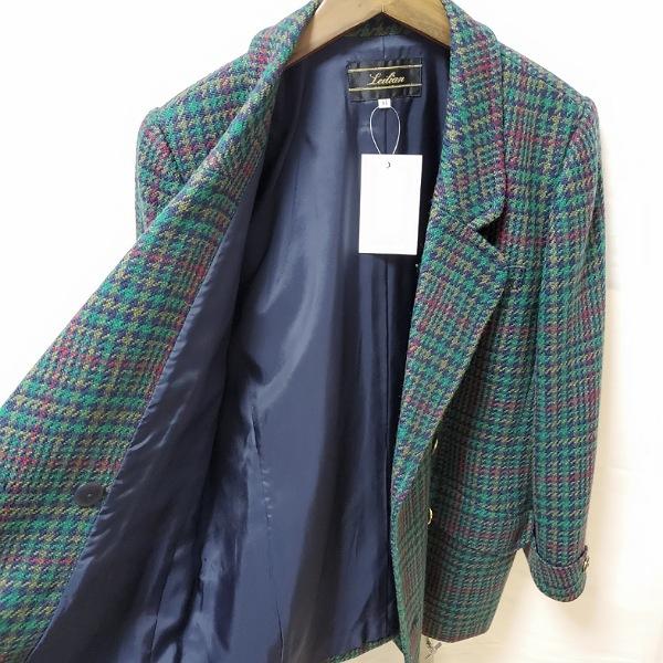 美品11お値下★レリアン上品暖か千鳥格子コート赤いウールスカーフおまけ Leilian（レリアン） #wnc ジャケット 11 緑 紺 赤 千鳥格子 otten
