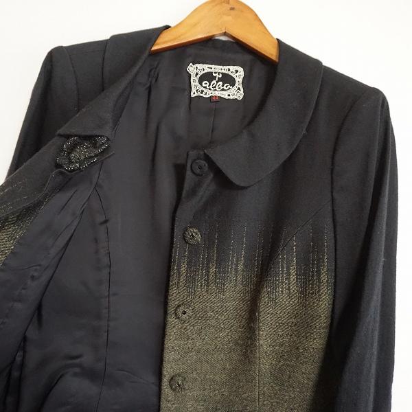 美品⭐︎alba Rossa フリルジャケット　ブラック　44サイズ　日本製 wnc アルバ ロッサ インポートロッサ ALBA ROSSA ジャケット 44