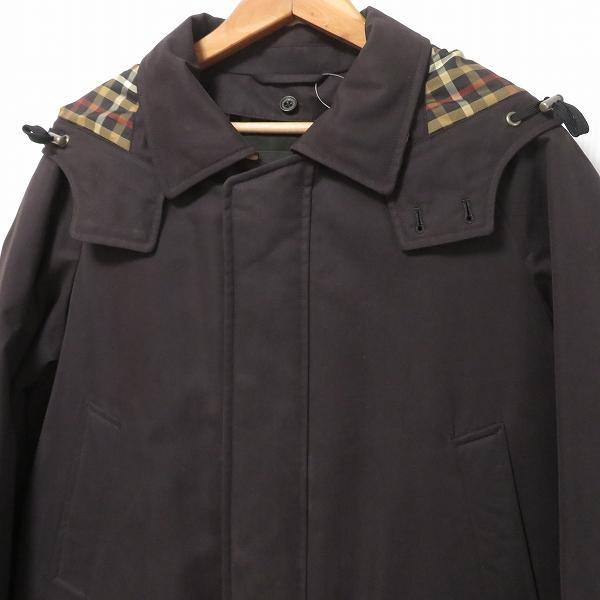 wnc ダックス DAKS コート 黒系 チェック ジップアップ ダウンライナー