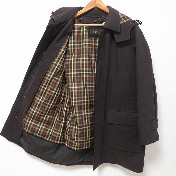 DAKS フード付きダウンコート wnc ダックス DAKS コート 黒系 チェック ジップアップ ダウンライナー