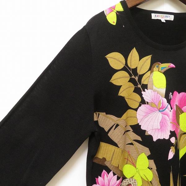 anc レオナールスポーツ LEONARD SPORT ニット セーター 42 黒 茶