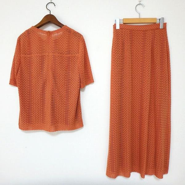 Leilian（レリアン） #snc セットアップ 9 オレンジ ツーピース 半袖 