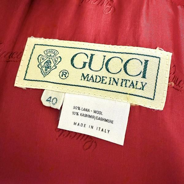 GUCCI（グッチ） #wnc コート 40 赤 ヴィンテージ イタリア製 カシミヤ