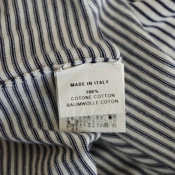 HERMES（エルメス） #spc HERMES Tシャツ 白 紺 ボーダー イタリア製