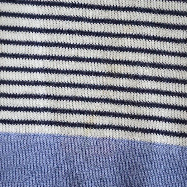 HERMES（エルメス） #spc HERMES Tシャツ 白 紺 ボーダー イタリア製