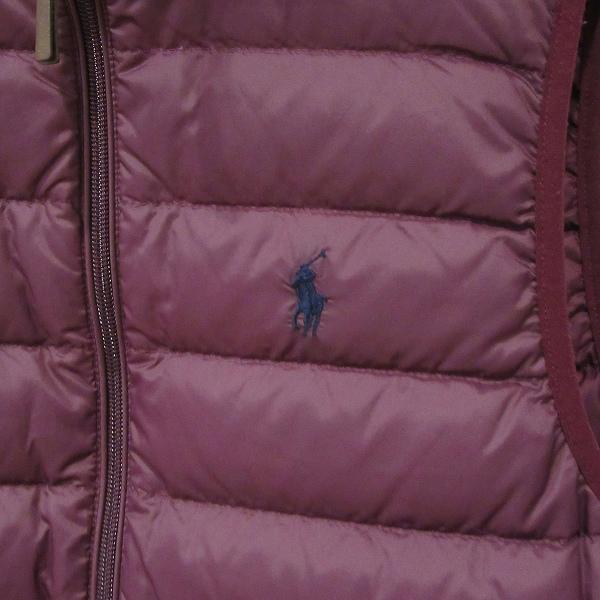wnc ポロラルフローレン POLO RALPH LAUREN ダウンベスト XS えんじ