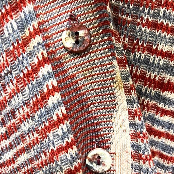wnc ミッソーニ MISSONI カーディガン 赤茶系 ベージュ 緑 ニット 