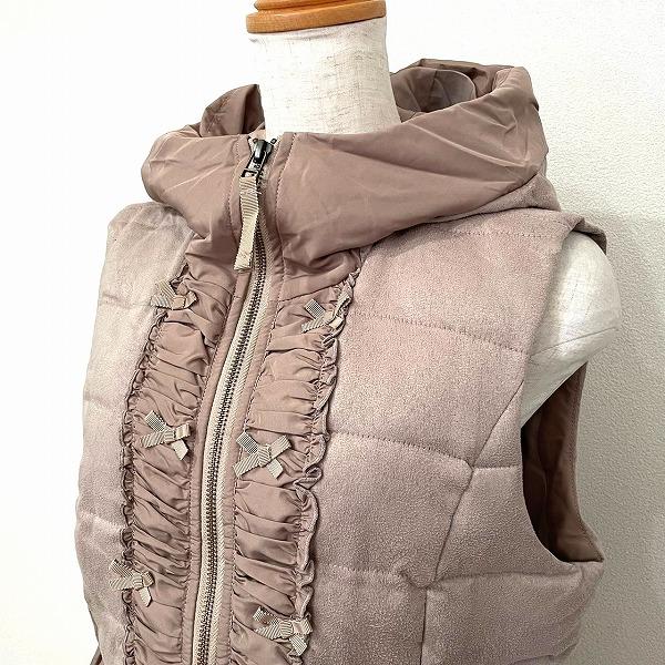 GALLERY VISCONTI ダウンコート リボンベルト フリル切替 GALLERY VISCONTI ダウンコート リボンベルト フリル切替 GALLERY