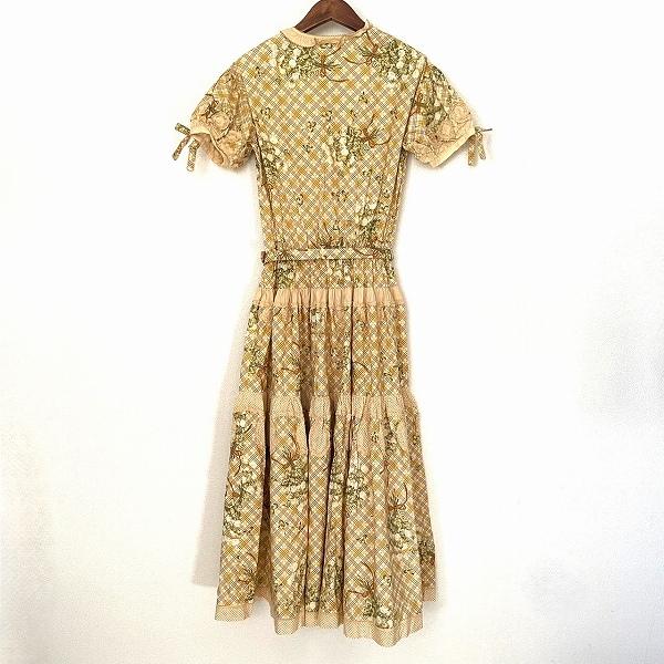 KANEKO ISAO 花柄ワンピース ベルト付き snc ワンダフルワールド カネコイサオ WONDERFUL WORLD KANEKO ISAO