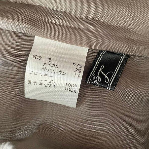 wnc レリアン Leilian ワンピース 13+ 茶 黒 ノーカラー レース柄