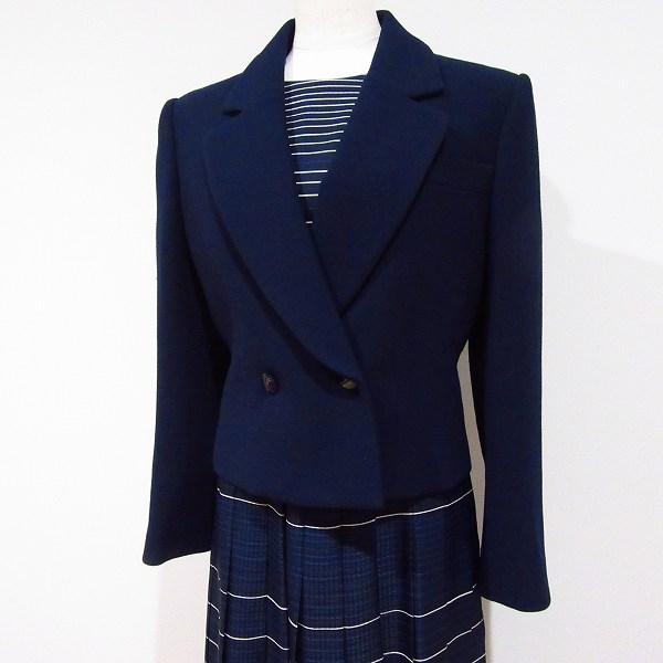 anc 銀座マギー GINZA MAGGY ワンピーススーツ ツーピース 紺 白 青