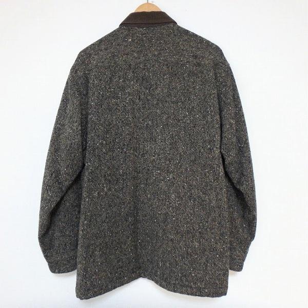 wnc パパス Papas ジャケット M 茶系 ツイード 中綿 ブルゾン