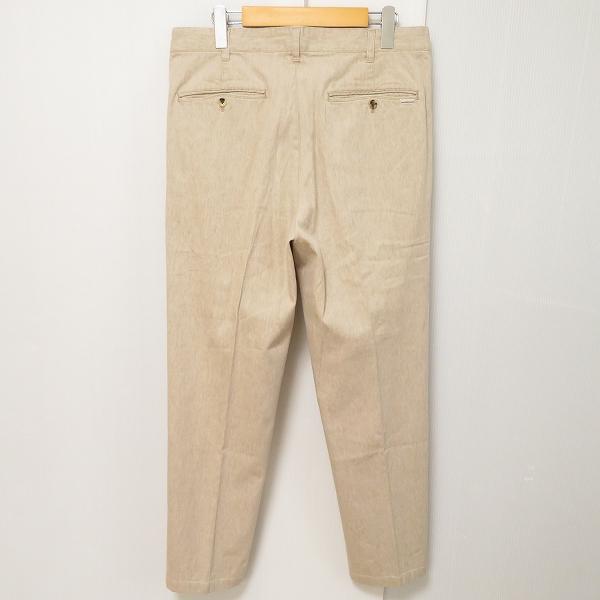 PAPAS #snc パパス Papas パンツ スラックス LL ベージュ系 麻混 ロゴ  