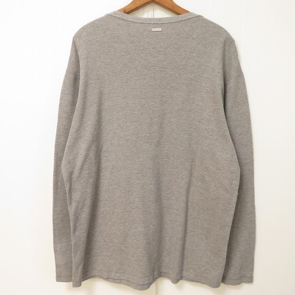 PAPAS（パパス） #anc カットソー L グレー ヘンリーネック ワッペン 