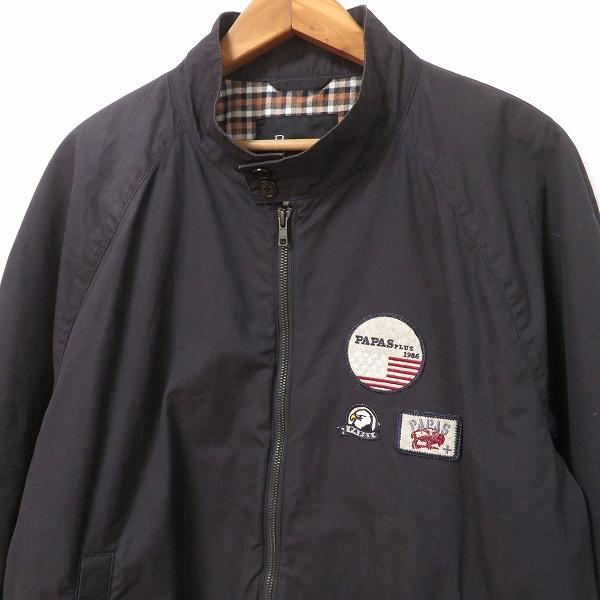 #anc パパス Papas ブルゾン ジャケット LL 紺 ジップアップ ワッペン ロゴ メンズ [925383] | PAPAS | 02