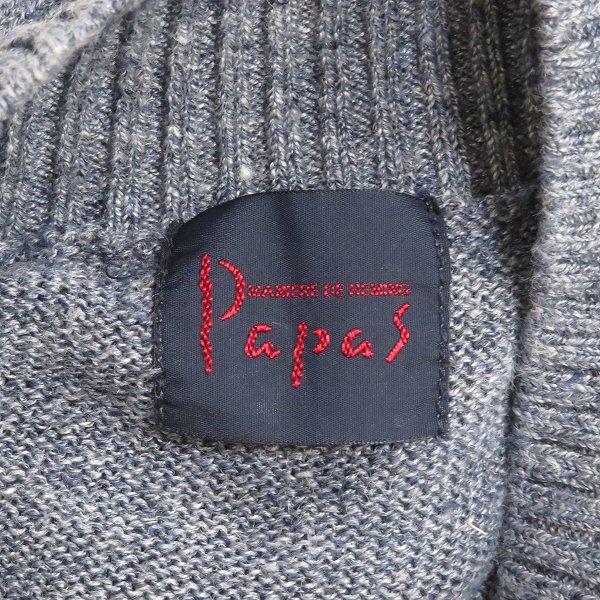 PAPAS（パパス） #anc カーディガン L グレー系 麻 ニット ジップ
