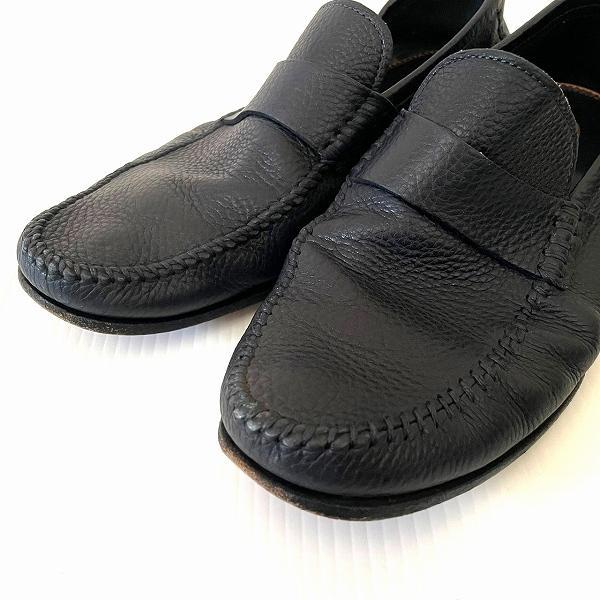 SANTONI（サントーニ） #ans ローファー 6 紺 レザー イタリア製