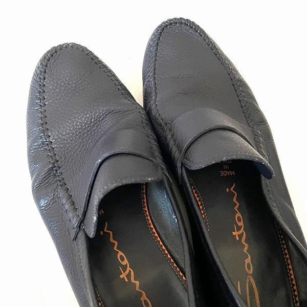 SANTONI（サントーニ） #ans ローファー 6 紺 レザー イタリア製