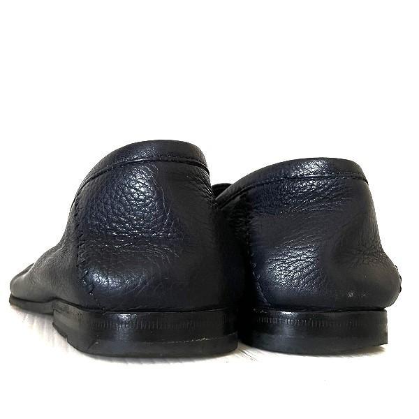 SANTONI（サントーニ） #ans ローファー 6 紺 レザー イタリア製