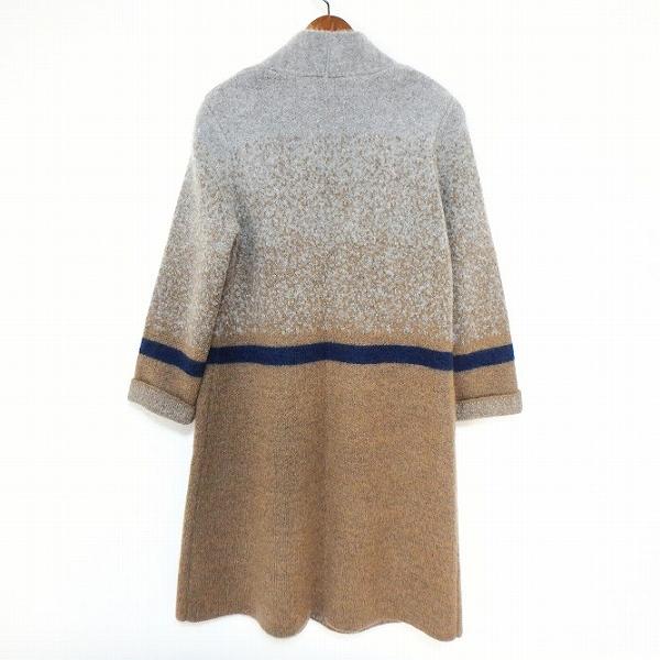 Rossa インポートロッサ　アルパカ混　ウール　ロングコート　42 wnc インポートロッサ import Rossa コート 42 グレー ベージュ 紺