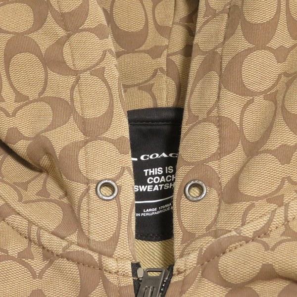 anc コーチ COACH パーカー LARGE ベージュ 茶 C8773 シグネチャー