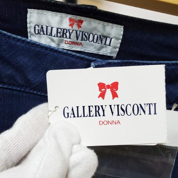#anc ギャラリーヴィスコンティ GALLERY VISCONTI パンツ 2 青 デニム ジーンズ ビーズ タグ付き 美品 レディース [929029] | ギャラリービスコンティ | 05