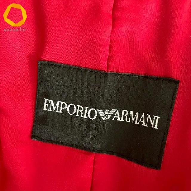 wnc エンポリオアルマーニ EMPORIOARMANI 毛皮 コート 赤 山羊 羊皮 