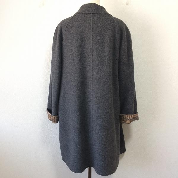 DAKS ダックス　ブラック×チェック　リバーシブル　ウールコート 15ABR シャドーチェックシングルステンカラーコート｜DAKS（ダックス）公式