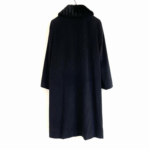 wnc ユキトリイ YUKITORII コート 11 黒 ミンクファー付き アンゴラ混