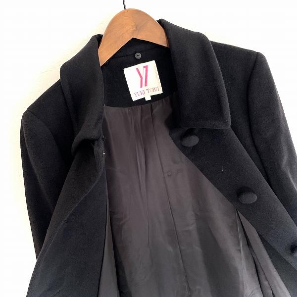 wnc ユキトリイ YUKITORII コート 11 黒 ミンクファー付き アンゴラ混