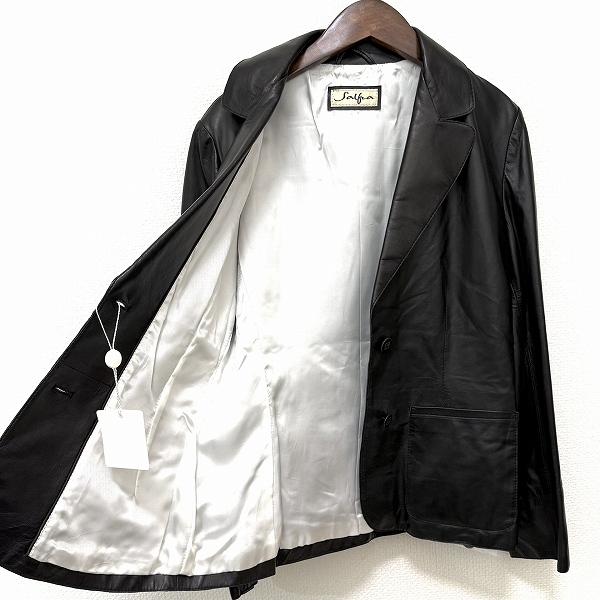 salfra サルフラ　リバーシブルレザージャケット wnc サルフラ Salfra ジャケット 44 黒 レザー イタリア製