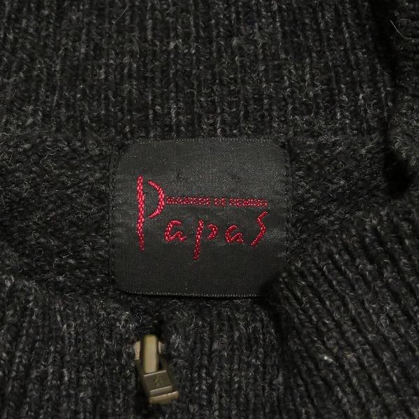 PAPAS（パパス） #wnc ニット セーター L チャコールグレー ウール